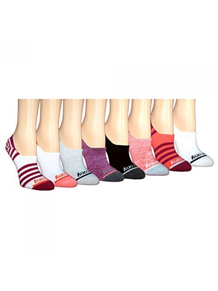 Women's 8 Pairs No Show Cushioned Invisible Liner Socks 