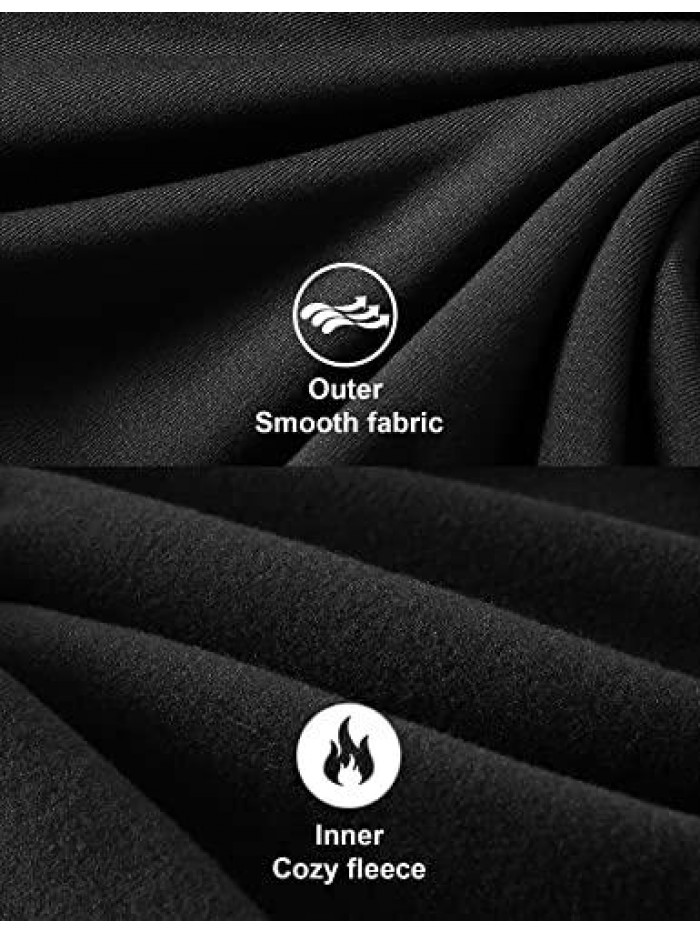 Women's Mock Neck Thermal Underwear Winter Fleece Ultra-Soft Warm Base Layer Set 