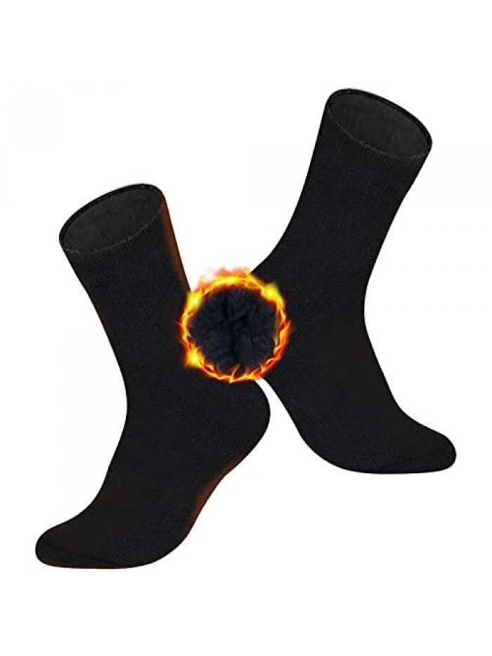 (2pk) Winter Warm Thermal Socks for Men Women, Cozy Thick Fuzzy Insulated Boot Heated Socks,Cold Weather,Hiking,Skiing
