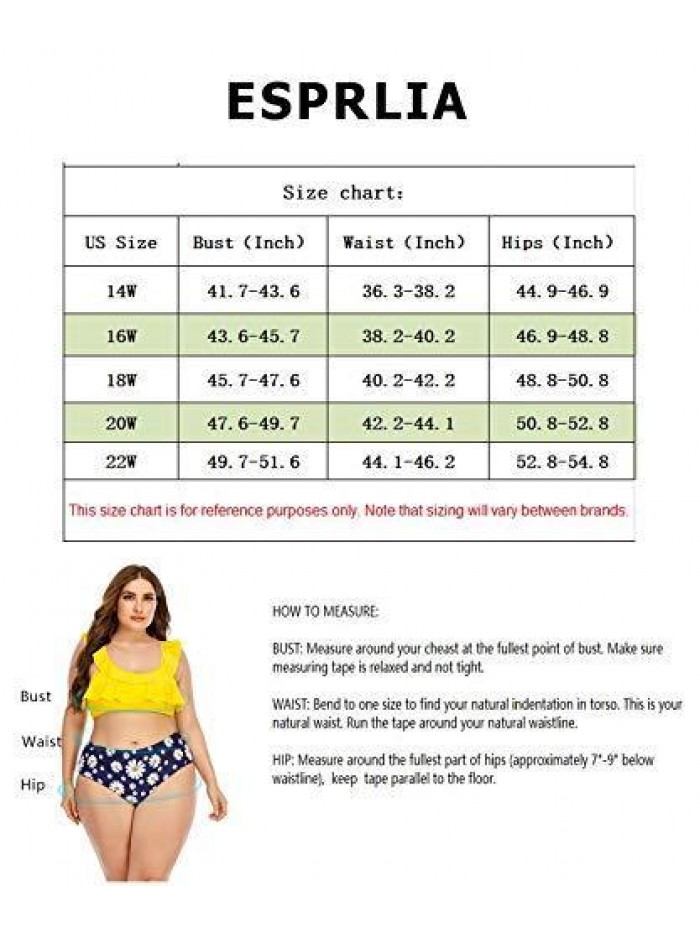 Women's Plus Two Piece Tankini with Shorts Tummy Control Swimwear Bathing Suit Swimsuits 