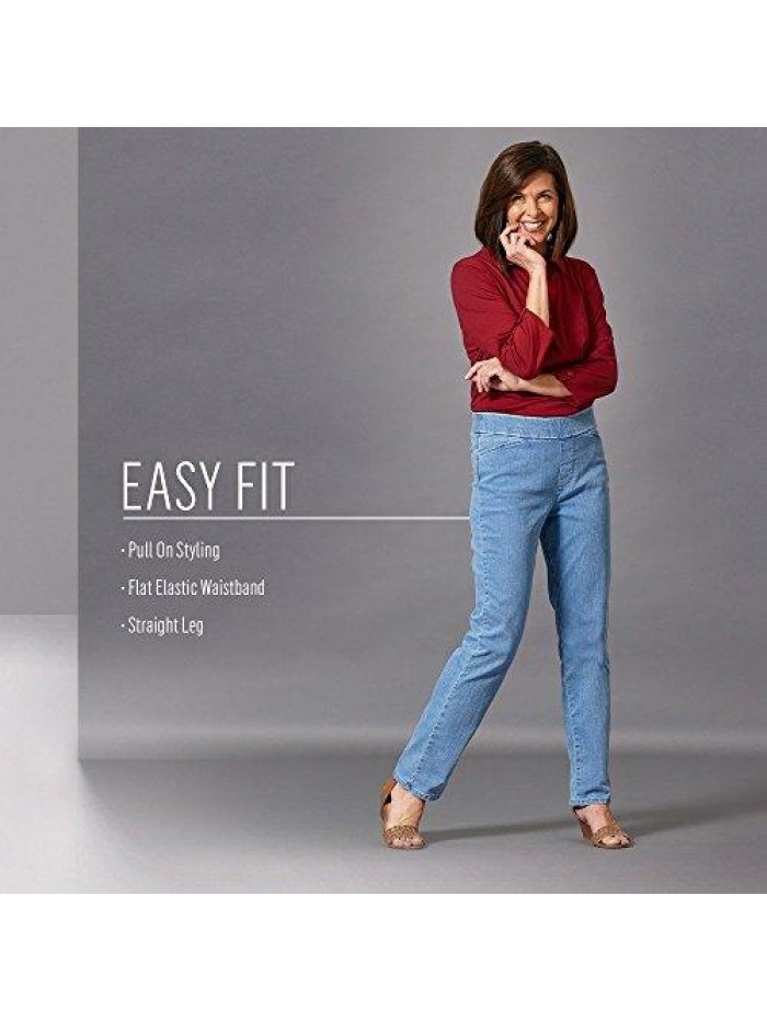 Chic Classic Collection Women's Easy-fit Elastic-Waist Pant