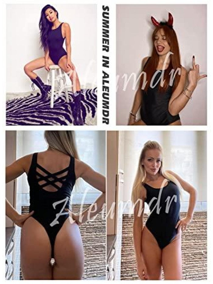 Womens Color Block Print One Piece Swimsuits Athletic Training Swimwear Bathing Suits 