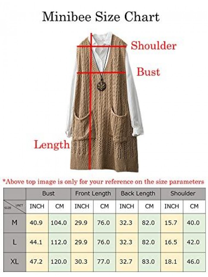 Women's Deep V-Neck Sleeveless Knitted Hi Low Sweater Vest 
