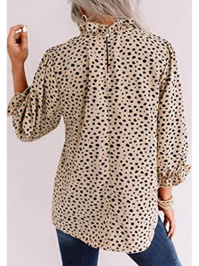 Women's Tops Casual Floral Print Long Sleeve Ruffle Loose Babydoll Blouse Shirt Tunic Top 