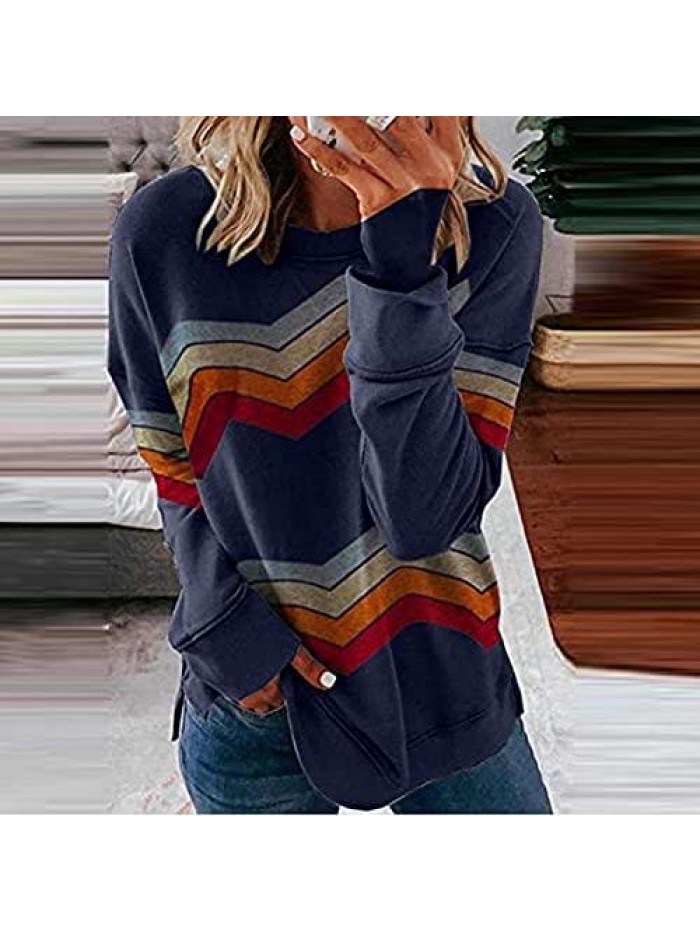 Womens Tops Dressy Classic Fit Long Sleeve Casual Loose Tunic T Shirt Blouse Tops Pullover Tees 