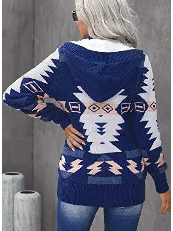Women Open Front Pocket Cardigan Sweater Long Sleeve Knit Coat 