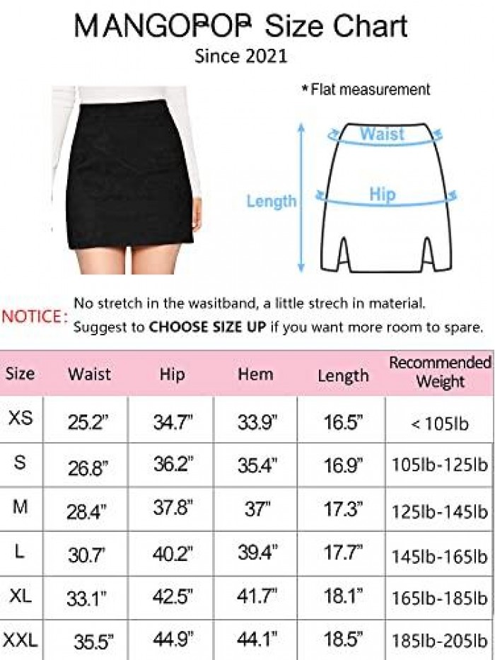 Women's Basic Faux Suede High Waist A-line Mini Pencil Bodycon Skirt 