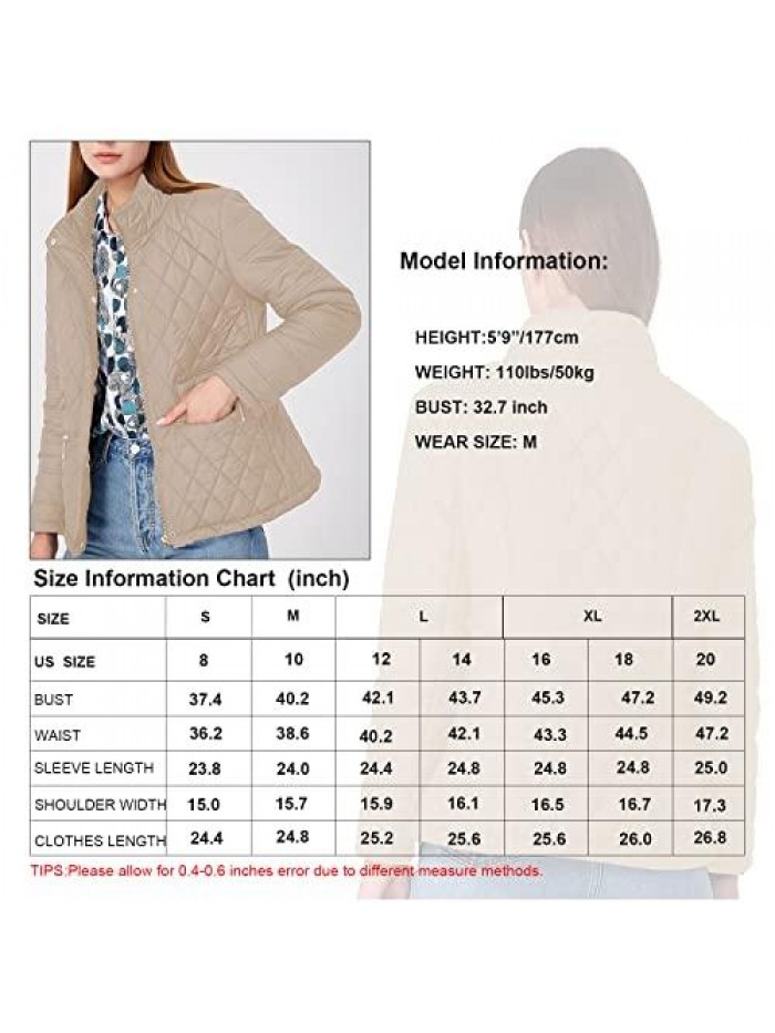 X. Women's Quilted Lightweight Jackets Winter Casual Coat Zip Front Short Down Jacket Parka With Removable Hoodie 