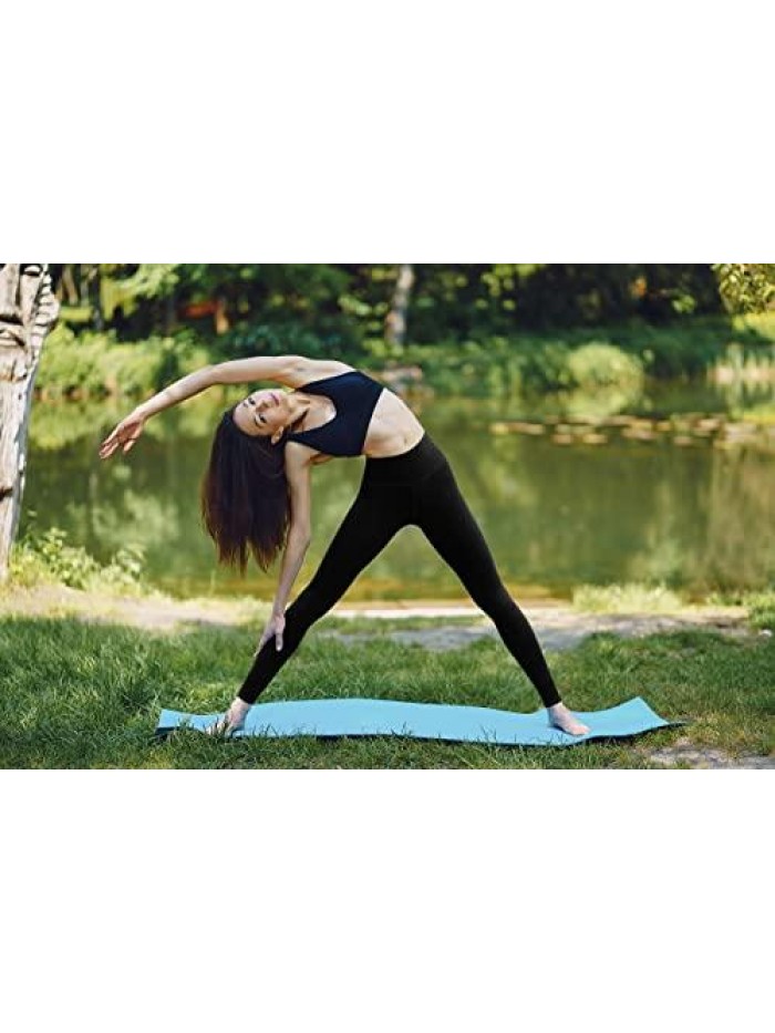 Women's High Waist Yoga Leggings, Tummy Control Workout Running Compression Yoga Leggings with Inner Pocket 