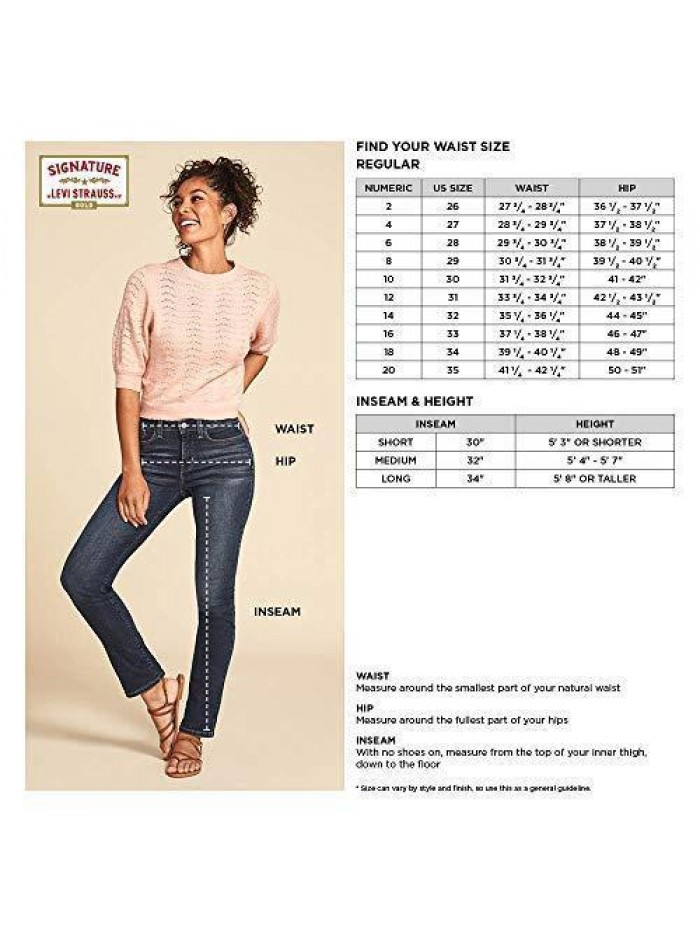 by Levi Strauss & Co. Gold Label Women's Totally Shaping Pull On Bermuda Shorts (Standard and Plus) 