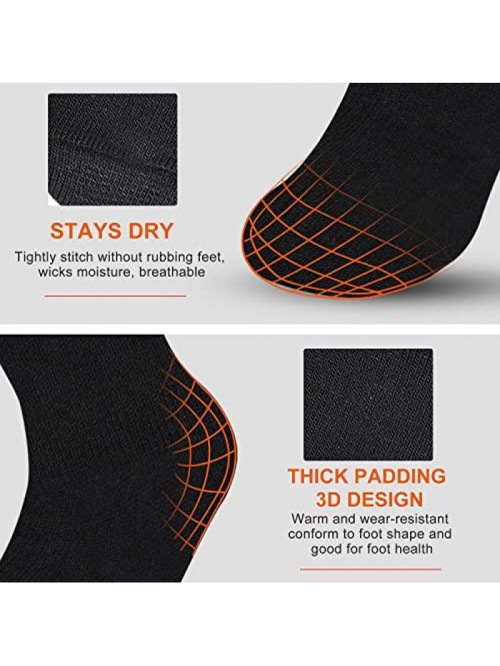 Winter Warm Thermal Socks for Men Women, Cozy Thick Fuzzy Insulated Boot Heated Socks,Cold Weather,Hiking,Skiing 