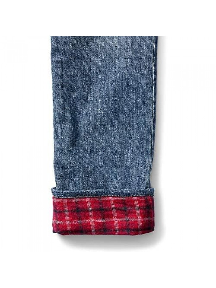 Bauer Women's Boyfriend Flannel-Lined Jeans 