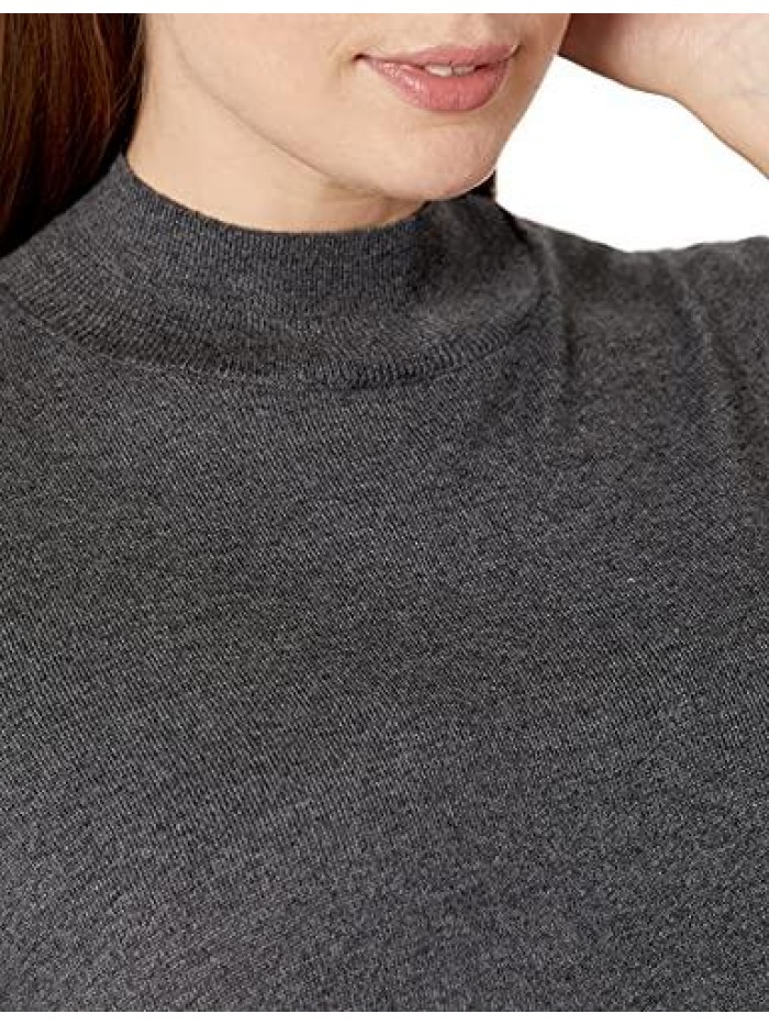 Amazon Essentials Women's Lightweight Long-Sleeve Mockneck Sweater (Available in Plus Size)