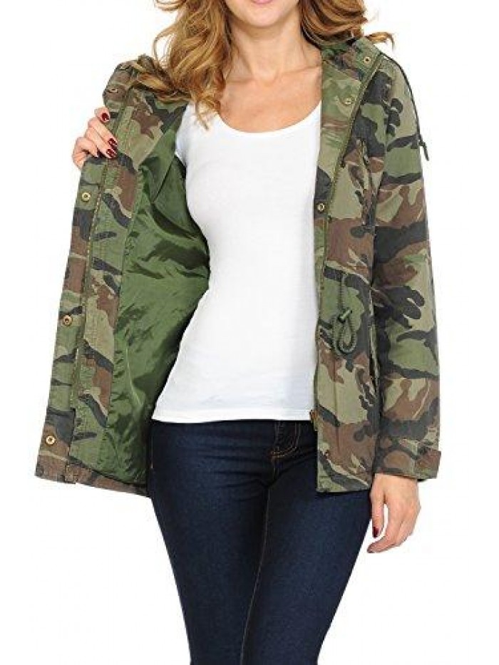 Collection Women's Versatile Military Safari Utility Anorak Street Fashion Hoodie Jacket 