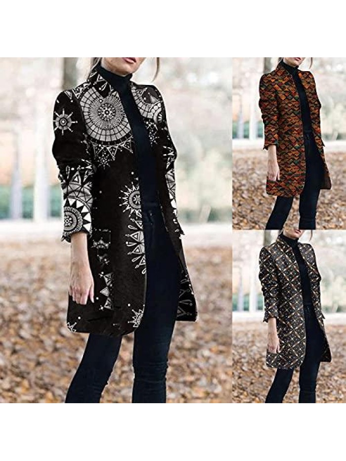 for Women Stand-Up Collar Long to Keep Warm Long Dress for Women Blazer Jackets Women Trench Coat Business 