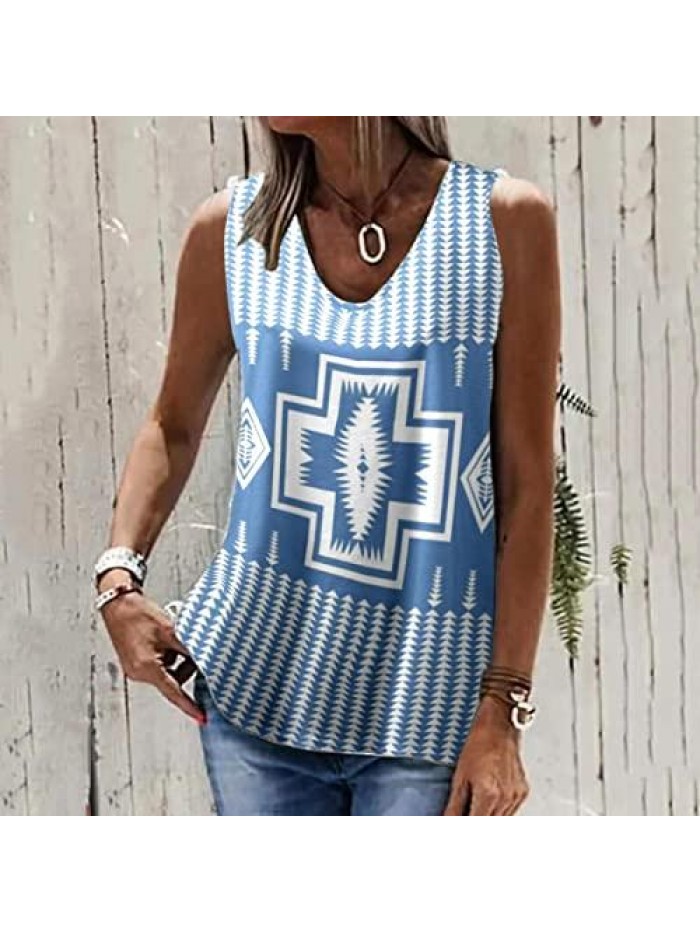 Soft Casual Top Vest Round Neck Sleeveless Color Blocking Tank Tops Vest Fashion Loose Tops 