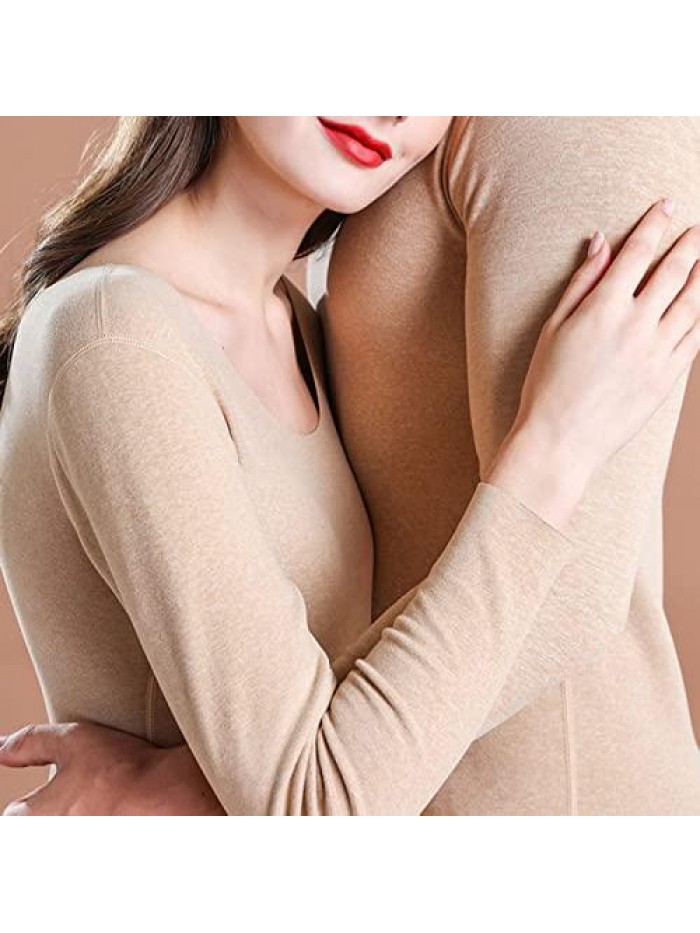 Underwear for Women Ultra Soft Premium Long Johns Set Cold Weather Base Layer Fleece Lined Top Bottom 