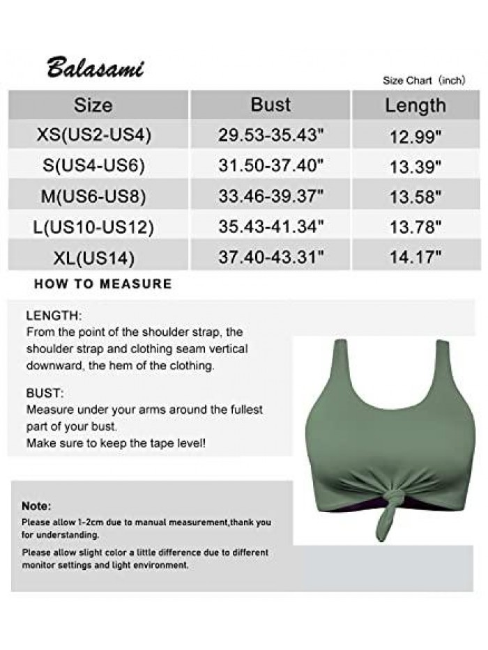 Women's Retro Scoop Neck Tie Knot Graphic Print Padded Tank Crop Top Full Coverage Bikini Swimsuit Top Only 