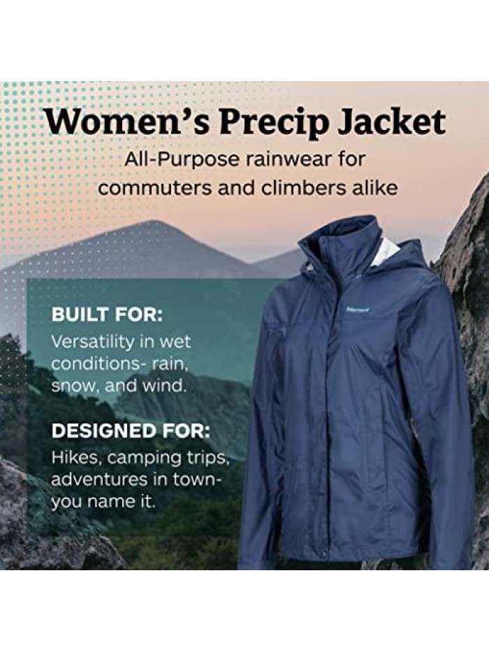 Women's Precip Lightweight Waterproof Rain Jacket 