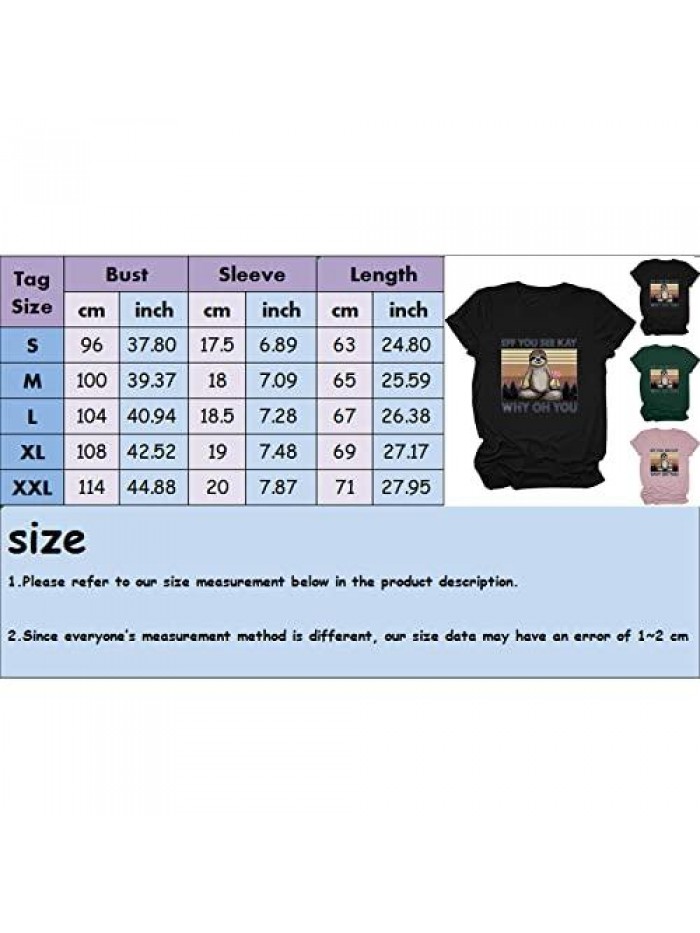Women's Graphic Tees, Fasnion Letter Print T Shirts for Women Round Neck Short Sleeve Tops Summer Casual Funny Blouse 