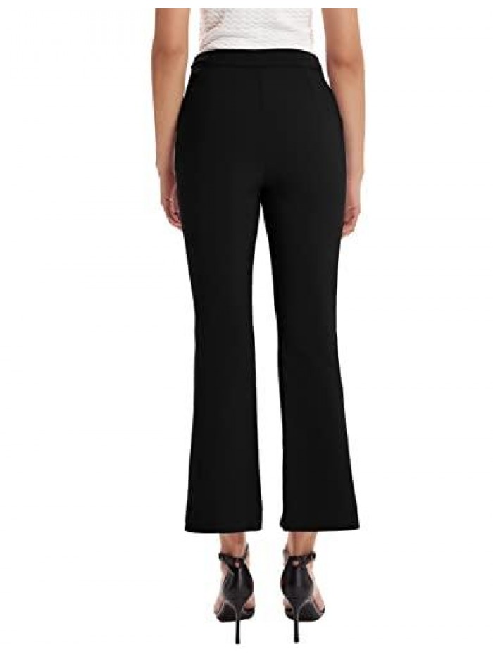 KARIN Women's Split Front Dress Pants Business Casual Work Crop Pants High Waisted Trousers with Pockets 