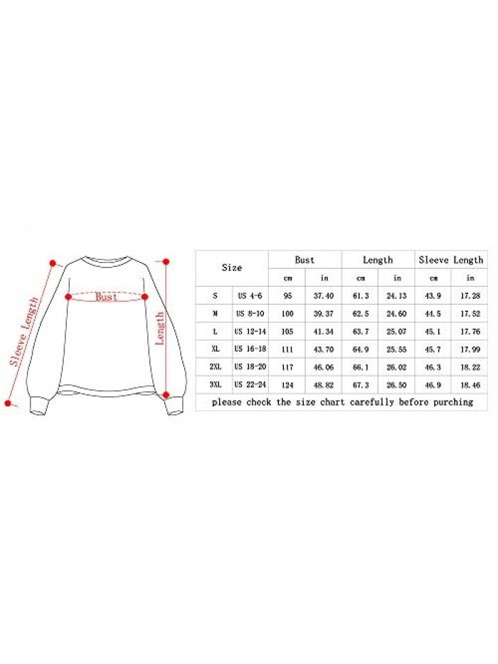 Women's Casual Long Sleeve Color Block Round Neck Loose Fit Blouses T Shirts Sweatshirts Pullover Tops Shirts 