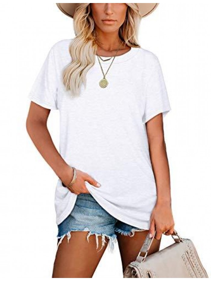 Summer Tops for Women Crewneck Loose Fit Soft 