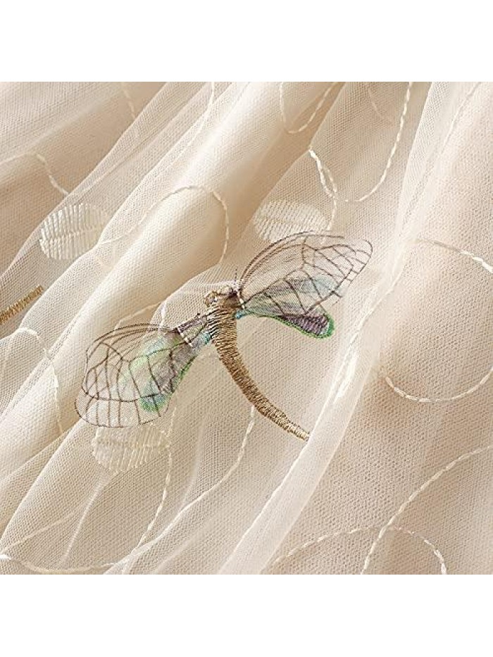 Tutu Tulle Skirt Elastic High Waist Layered Midi Skirt Floral Lace Embroidery Mesh A-Line Skirt 
