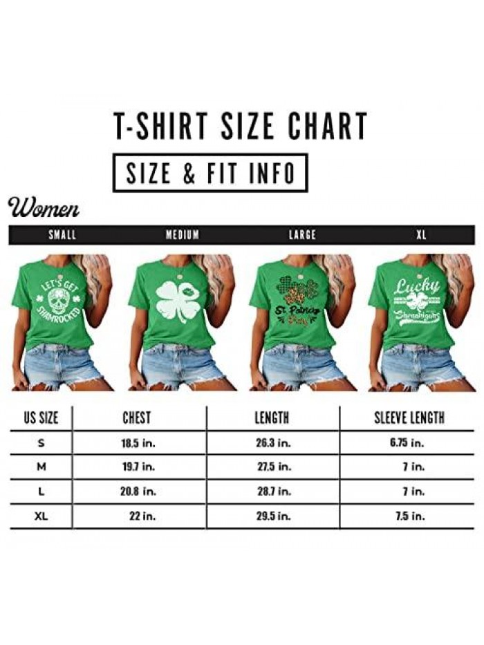 Patricks Day Shirt Women Green Shamrock T-Shirt Womens St Patricks Day Apparel Irish Graphic Tees Tops 