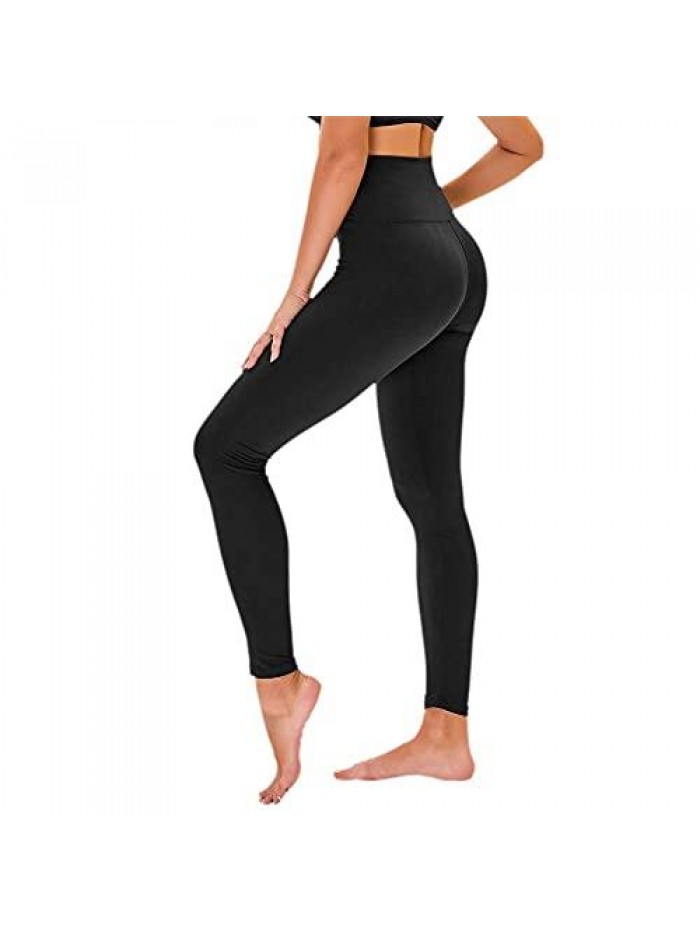 High Waisted Pattern Leggings for Women - Buttery Soft Tummy Control Printed Pants for Workout Yoga 