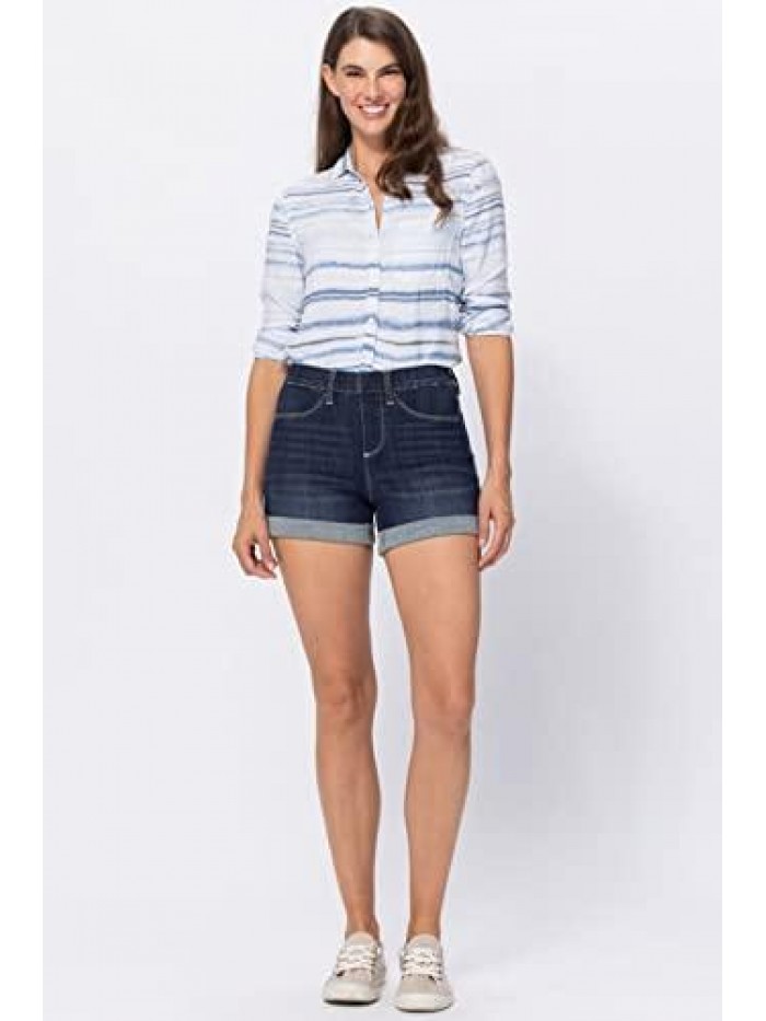 Blue Pull-On Shorts! A Jegging Style Short! (Style: 150139) 