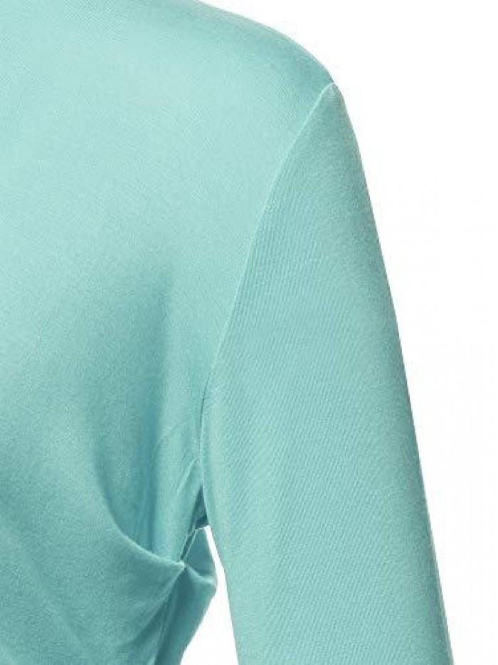 Women's 3/4 Sleeve Open Front Bolero Shrug Cardigan with Plus Size 
