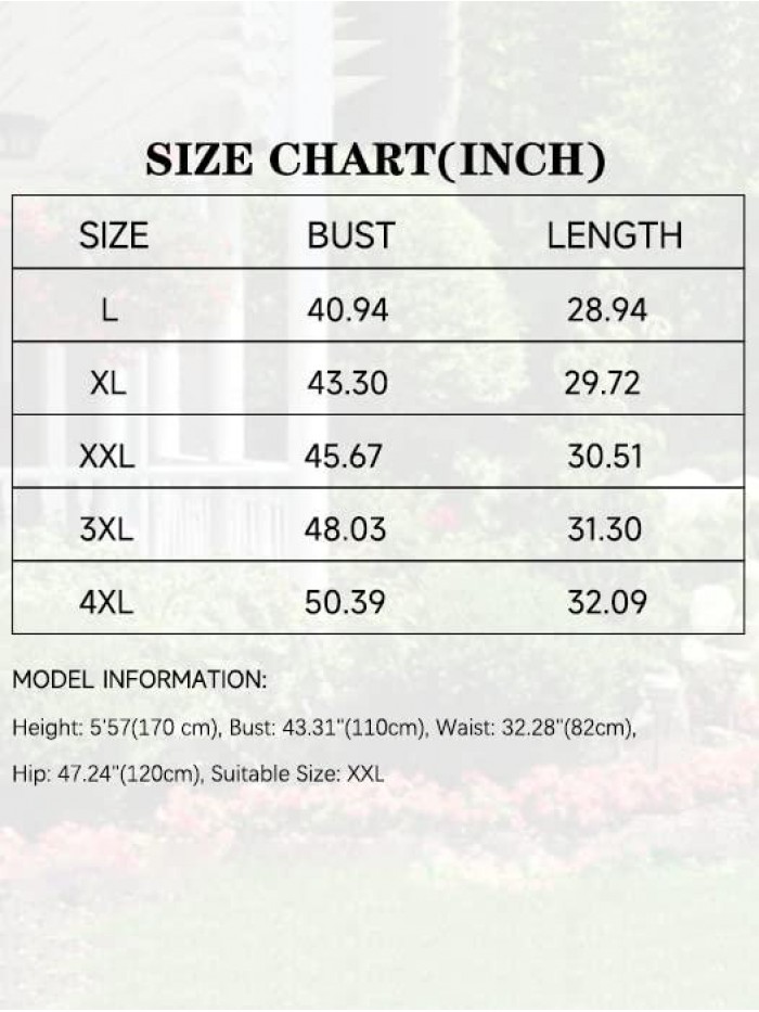 Plus Size Floral Tank Tops Flowy Sleeveless Tops V Neck Sexy Summer Tunic T-shirts 