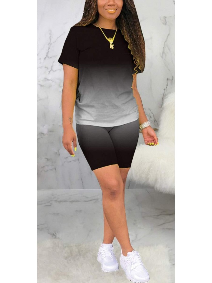 Piece Outfits For Women Casual Solid T-Shirt Tracksuit Jogger Sweatshirt And Sports Yoga Suits 
