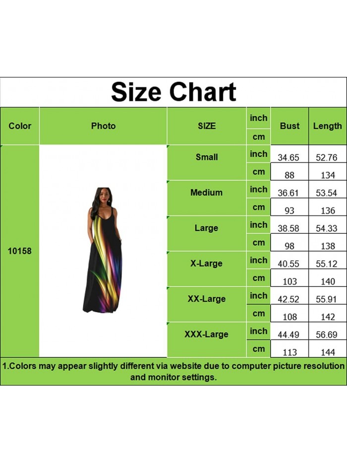 Maxi Dresses Summer Sleeveless Loose Colorful with Pocket Casual Long Sundress Plus Size 