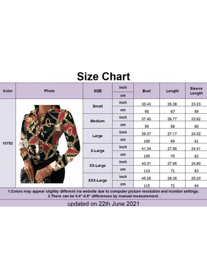 for Women Button Down Fashion Business Casual Long Sleeve Dressy Shirts Sexy Tops 