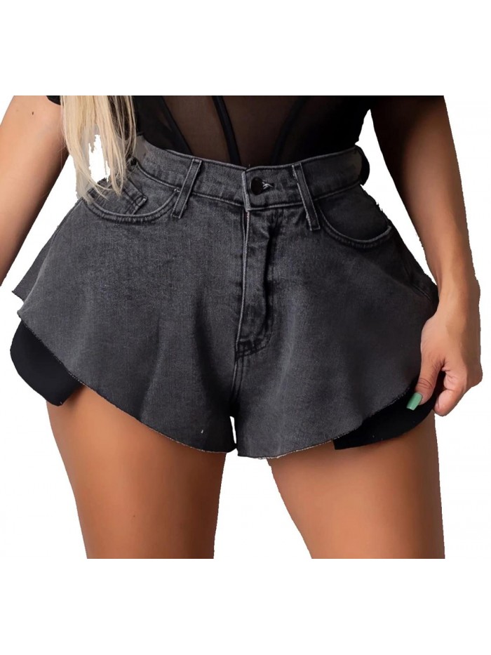 Casual Summer Denim Shorts Cute Stretchy Waisted Hot Jeans Short 