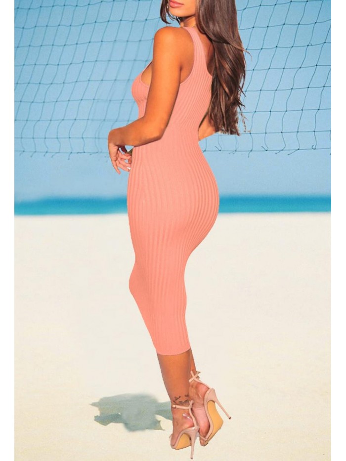 Women's Cover Up Dress Sheer Mesh See Through Long Sleeve Bodycon Beach Maxi Dress for Swimwear 