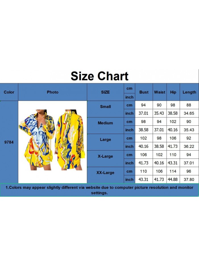 Shirts Dresses for Women Long Sleeve Floral Print Blouses & Button-Down Shirts Collar Loose Casual Tops