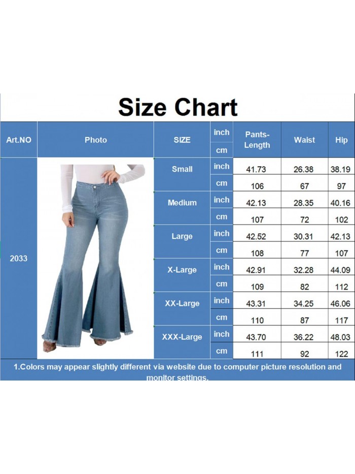 Bell Bottom Jeans for Women High Waisted Skinny Ripped Destroyed Flare Classic Denim Pants Fashion 2022