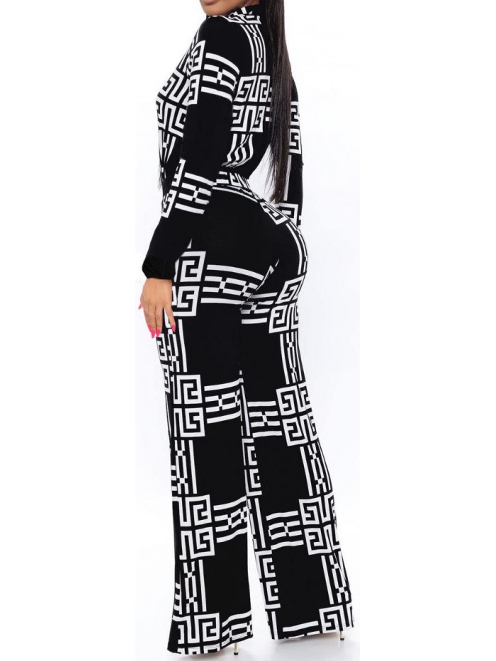 Jumpsuits for Women Elegant Sexy V Neck Long Sleeve Straight Long Pants Business Romper Clubwear