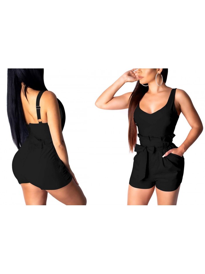 Women's Sexy Short Pants Jumpsuits Long Sleeve Bodycon Strap Rompers Clubwear Cute Overalls