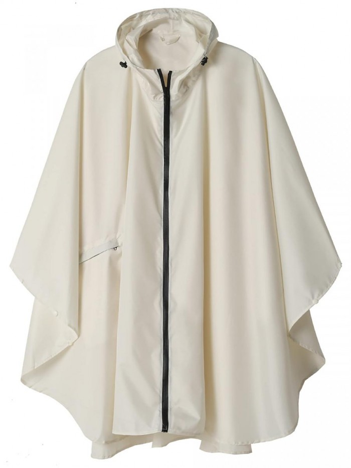 Poncho Jacket Coat Hooded for Adults with Pockets 