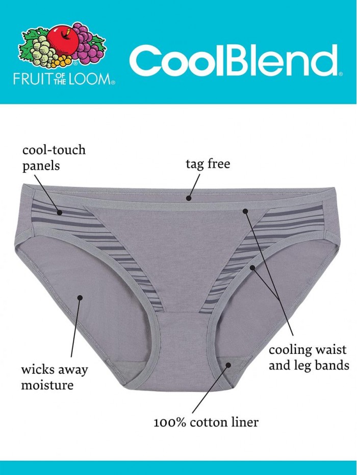 of the Loom Women's Coolblend Moisture Wicking Panties 