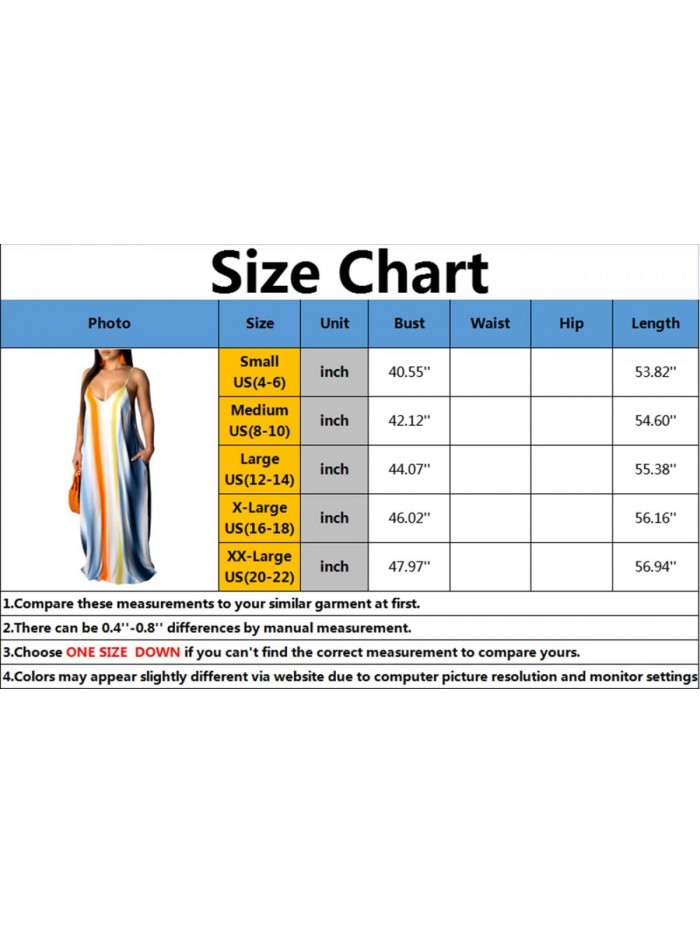 BessCops Womens Sexy Summer Spaghetti Strap Bohemian Printed Beach Sundress Loose Plus Size Long Maxi Dresses with Pockets