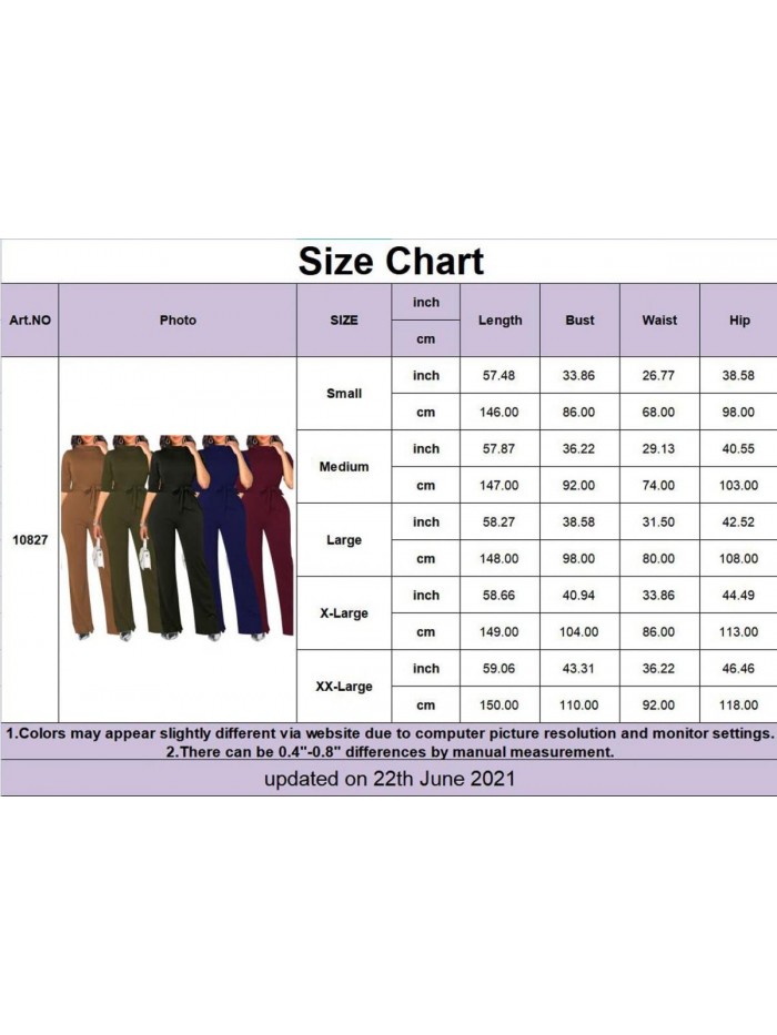 Women's Elegant Jumpsuits Dressy Long Sleeve Straight Long Pants Rompers with Pockets