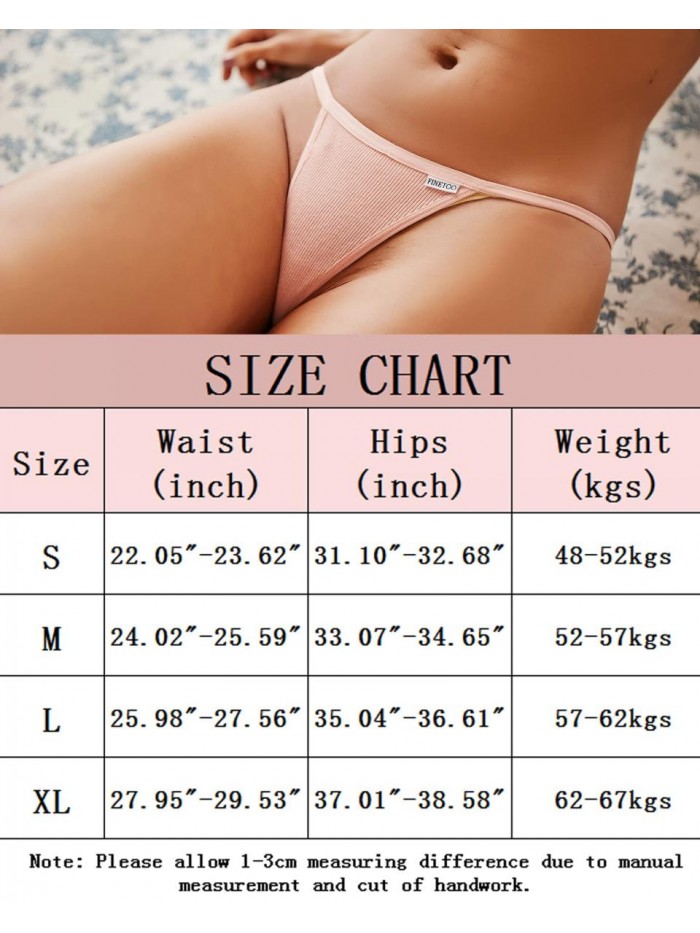 10 Pack G-String Thongs for Women Cotton Panties Stretch T-back Tangas Low Rise Hipster Underwear Sexy S-XL 