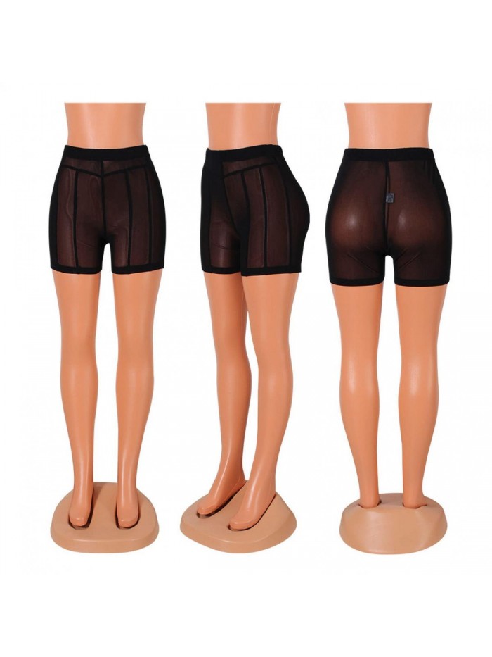 Adogirl Women Sexy Sheer Mesh Leggings See Through High Waist Tights Pant Stretchy Skinny Club Pants Legging
