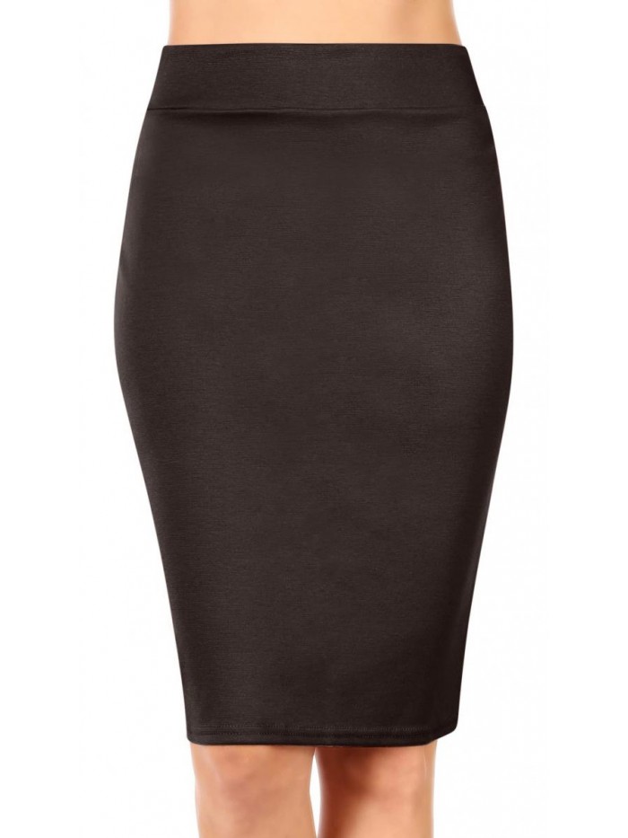 and Plus Size Pencil Skirts for Women Below The Knee. Work,Weekends,Date Nights,Sexy Office Business Bodycon Skirts 