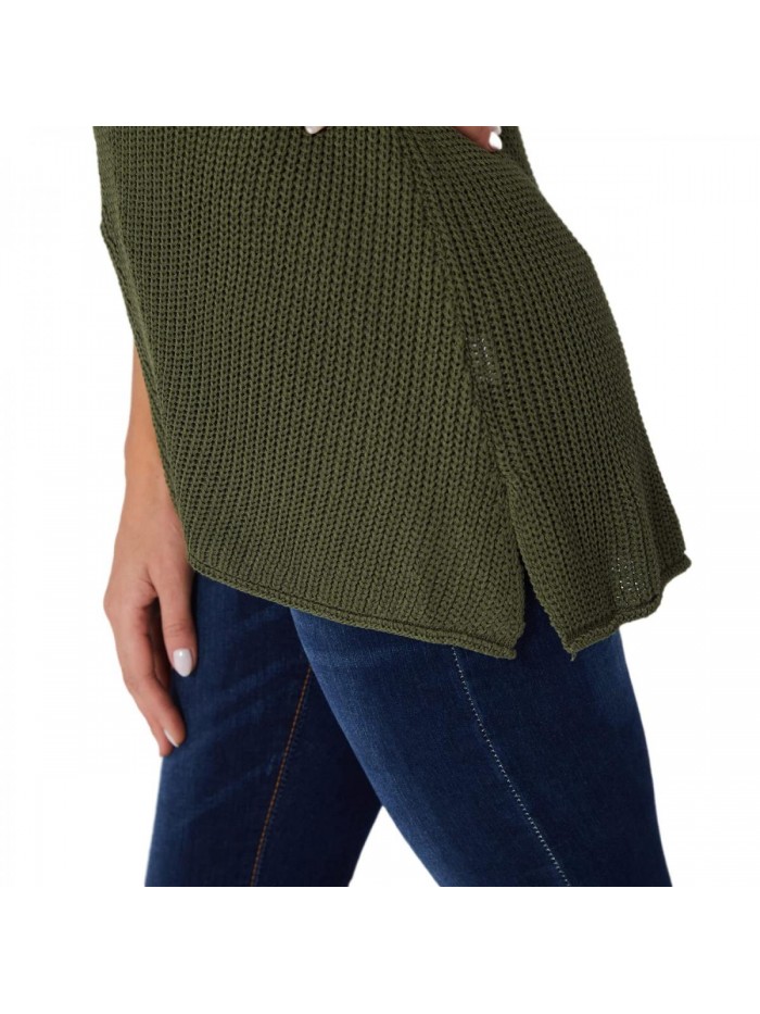 Women's Summer Knit Vest Sweater Shirt Loose Casual Sleeveless Shirt Halter Strap 